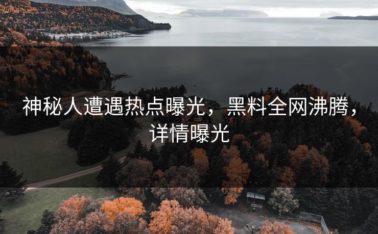 神秘人遭遇热点曝光，黑料全网沸腾，详情曝光